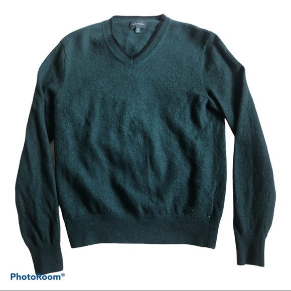 Club Monaco green sweater 100% wool medium size - Picture 2 of 7